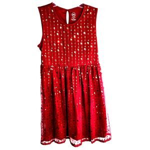 Wonder Nation Girl's Dress 16 Red Teen Size XL Formal Cocktail Holiday Party